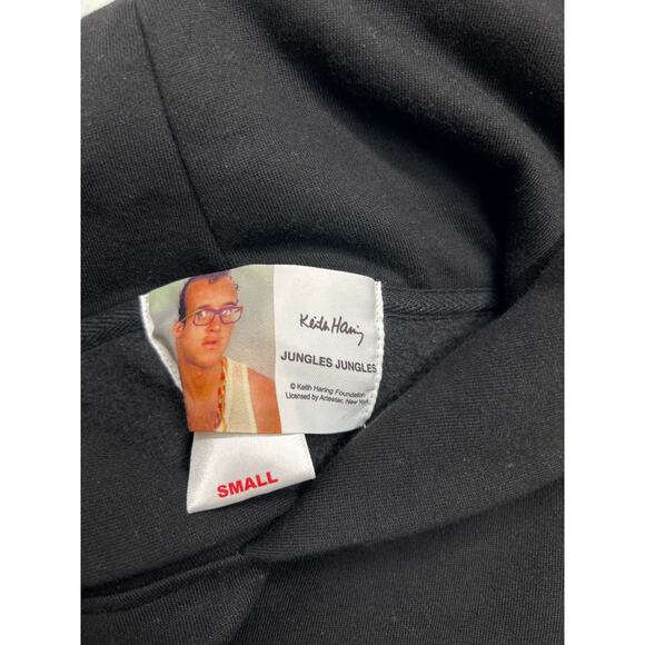 Jungles Jungles x Keith Haring Chenille Hoody in Black Size S. Authentic - Picture 6 of 12